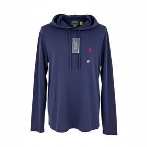 Polo Ralph Lauren Men's Small Navy Hoodie lightweight red pony NWT